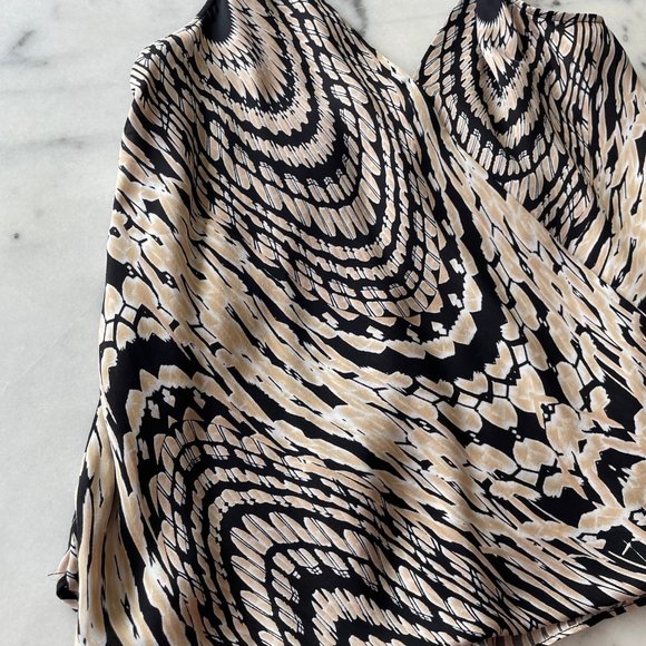 Chelsea Flower Printed Silk Halter Tank - Picture 6 of 14